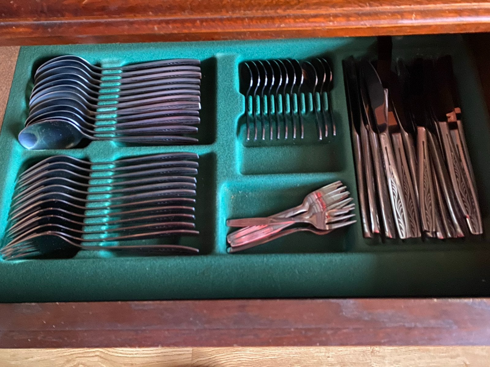 Vintage Zondags Bestekset in Houten Kist, Ophalen