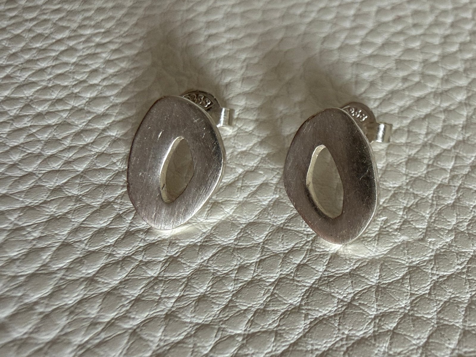 H235/Zilveren Vintage taco MEXICO oorbellen, Gebruikt, Verzenden, X, Zilver