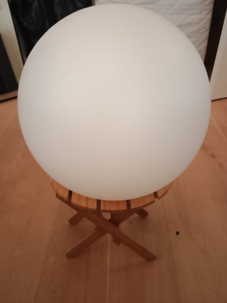 LED bol lamp met afstandsbediening, Ophalen, Wit, Overige merken, Gebruikt