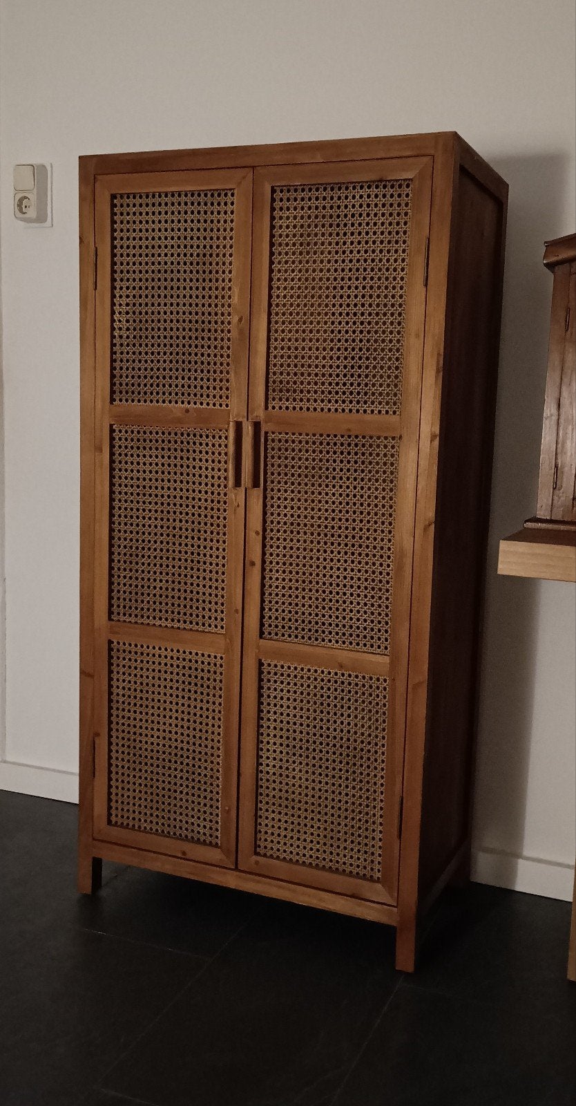 Xenos webbing kast Bandung hoog - bruin - nieuwstaat, Ophalen, Bohemian, rotan, 50 tot 100 cm, Zo goed als nieuw