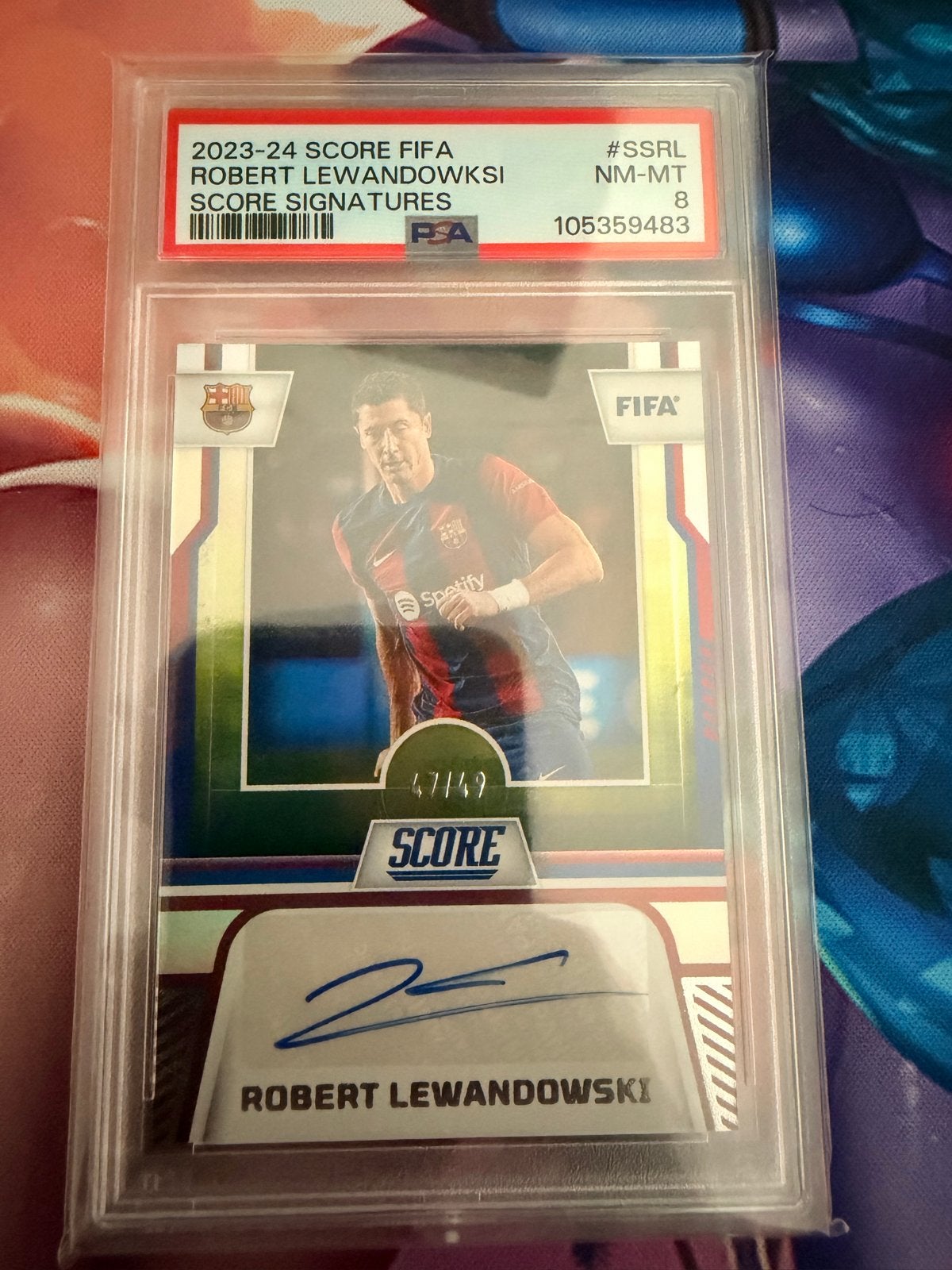 Robert Lewandowski gesigneerde kaart PSA, Verzamelen, Sportartikelen en Voetbal, Ophalen of Verzenden, Zo goed als nieuw, Buitenlandse clubs