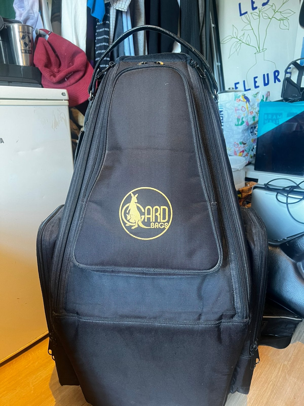 GARD dubbele saxofoon gigbag/koffer, Ophalen of Verzenden, Zo goed als nieuw, Saxofoon