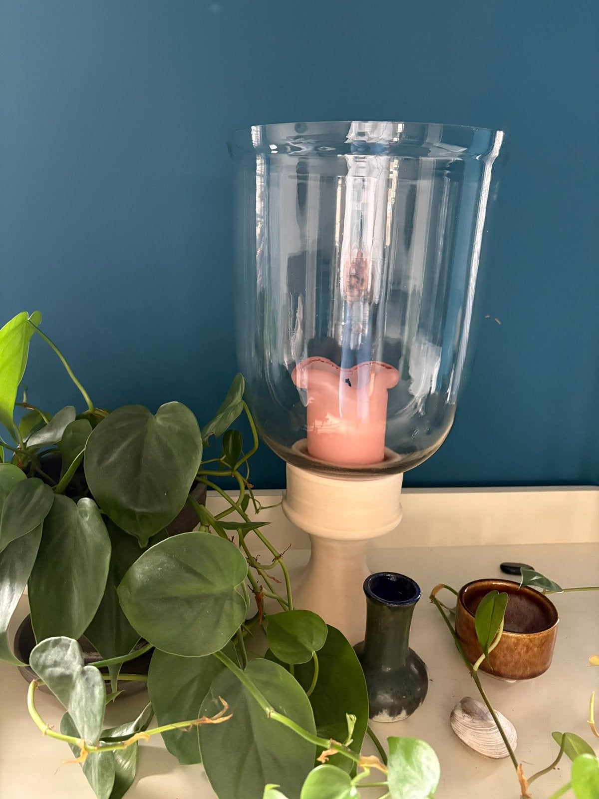 Windlicht, Huis en Inrichting, Woonaccessoires | Kandelaars en Kaarsen, Ophalen, Nieuw, Glas, Kaars