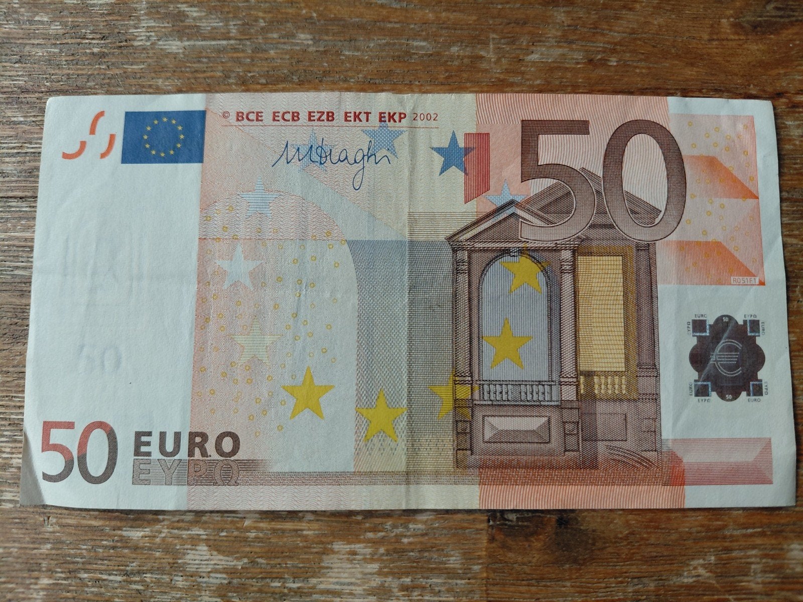 50 Euro biljet - F00070699124 malta, Postzegels en Munten, Ophalen of Verzenden, Malta, 50 euro, Los biljet