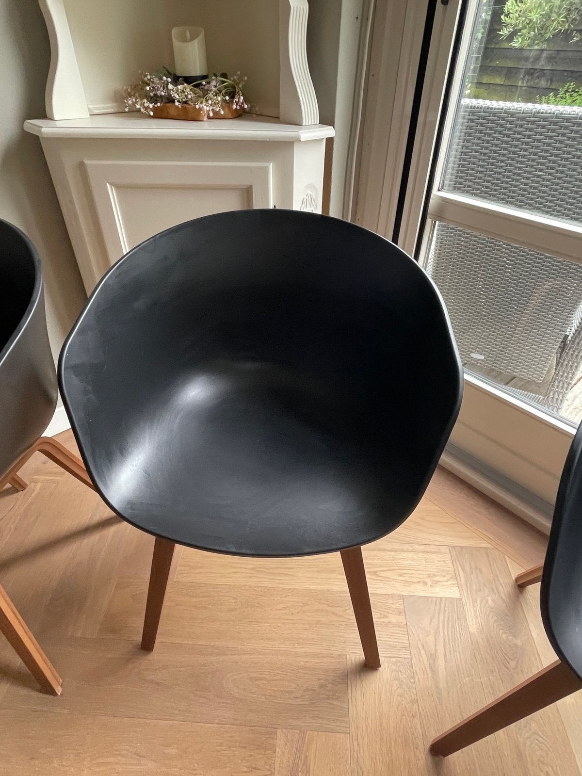4x zwarte kuipstoelen Hay, Ophalen, Zo goed als nieuw, Zwart, Vijf, Zes of meer stoelen