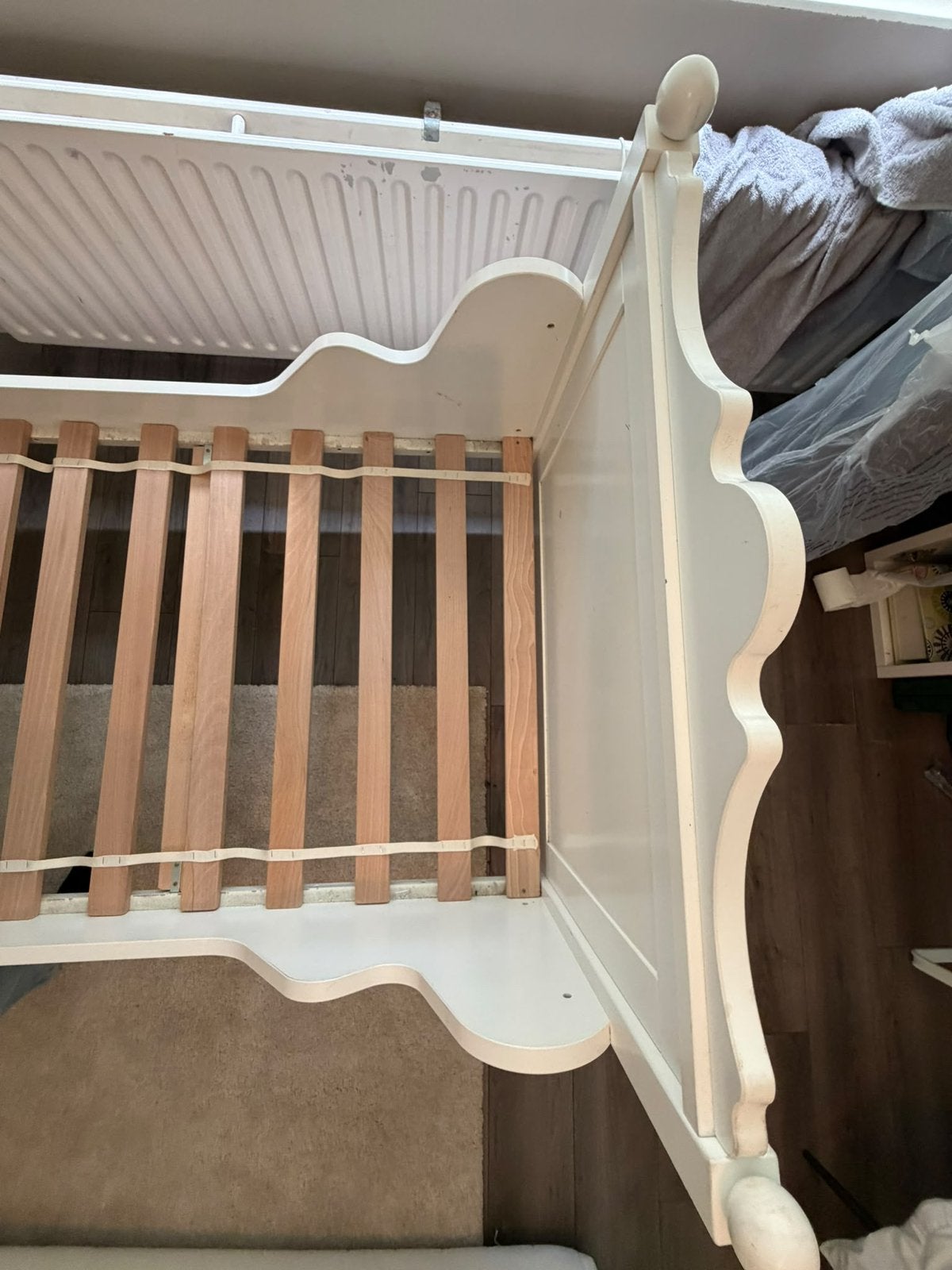 Witte eenpersoons bopita bed 90x200, Ophalen, Gebruikt, 90 cm, Eenpersoons