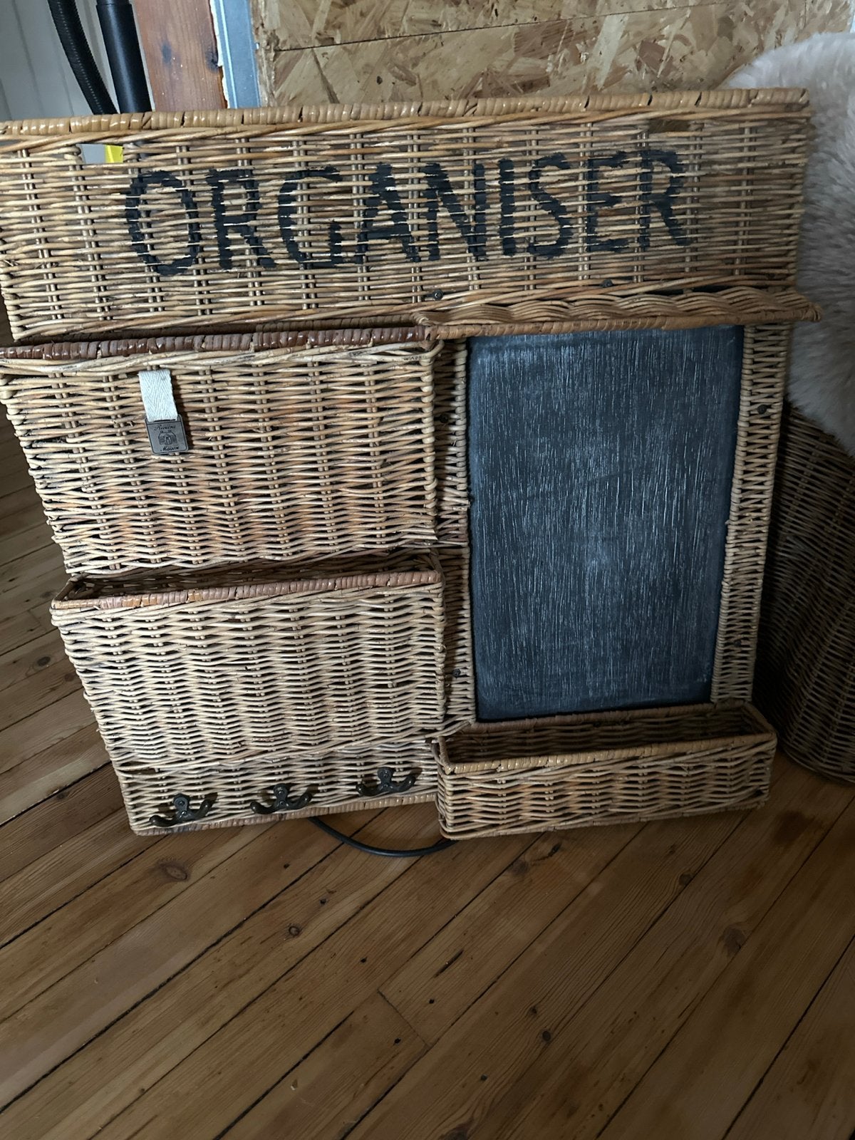 Riviera Maison Organizer met krijtbord, Gebruikt, Ophalen of Verzenden, Landelijk, Natuurlijk materiaal