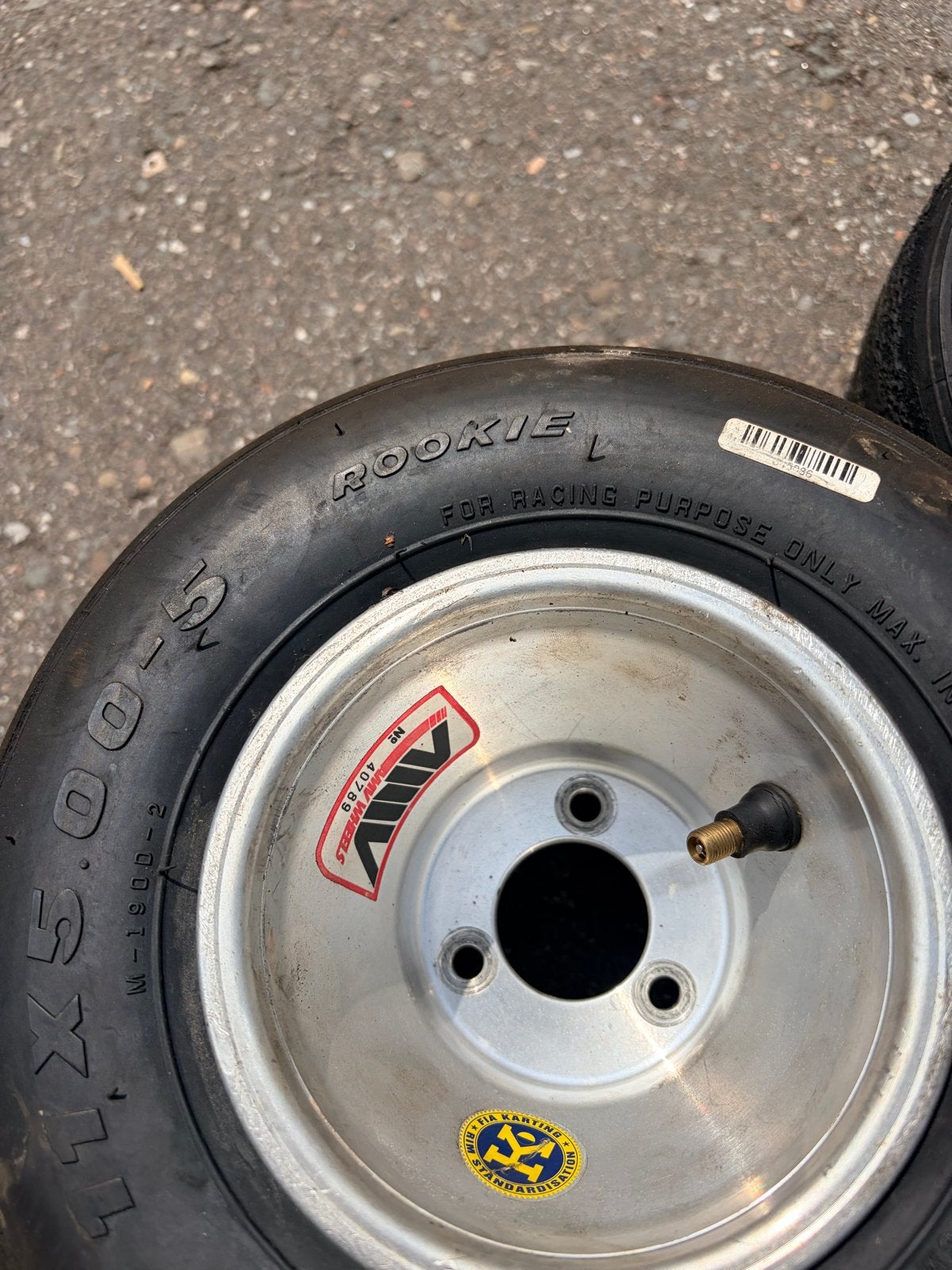 Mini kart velgen met Rookie banden, Sport en Fitness, Karting, Ophalen of Verzenden, Gebruikt, Onderdelen Kart