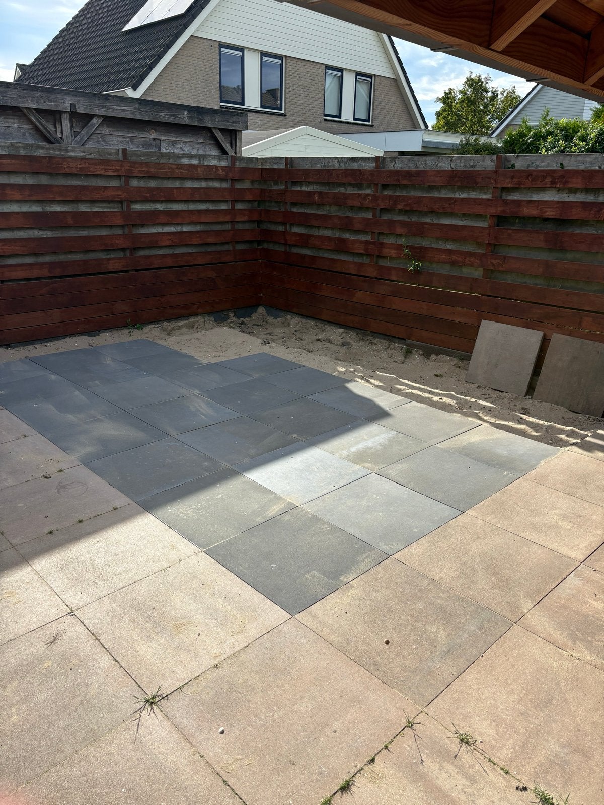 Tuintegels 60x60x4 cm antraciet, Tuin en Terras, Ophalen, Gebruikt, Beton, Terrastegels