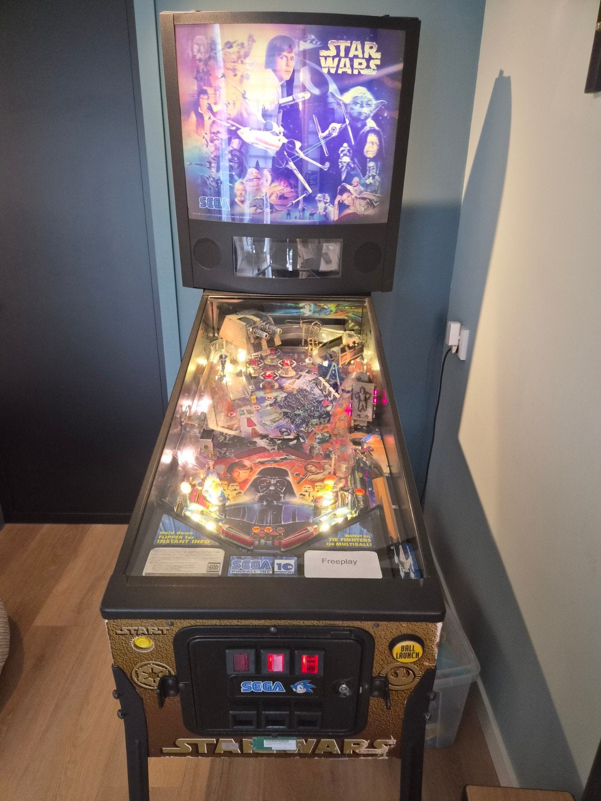 Sega Star Wars Trilogy Flipperkast (1997) – NVRAM, Freeplay, Ophalen, Flipperkast