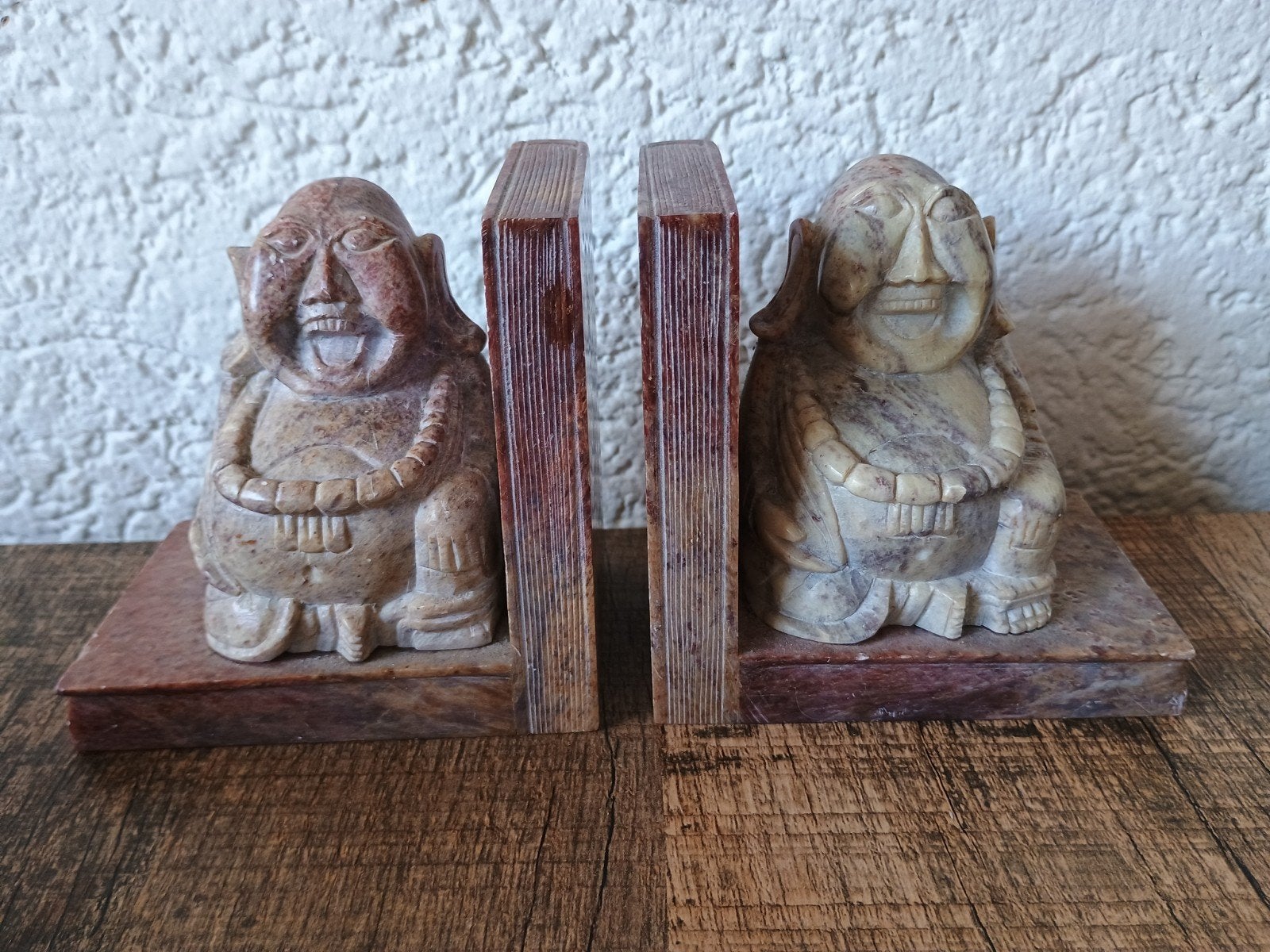 Oude stenen Buddha boekensteunen - Boekensteun, Ophalen of Verzenden