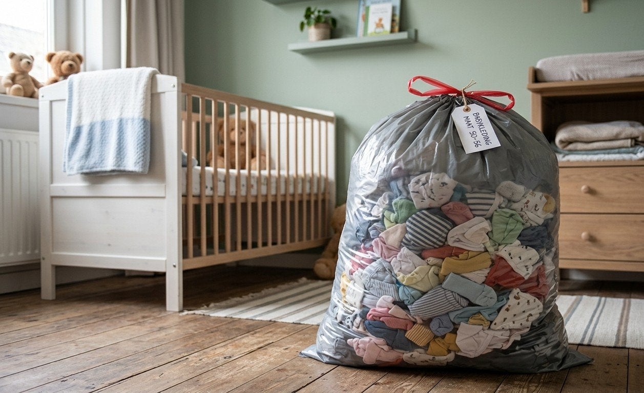 Babykleding maat 50/56 - Jongens/Meisjes (60 liter zak), Ophalen, Zo goed als nieuw, Jongetje of Meisje