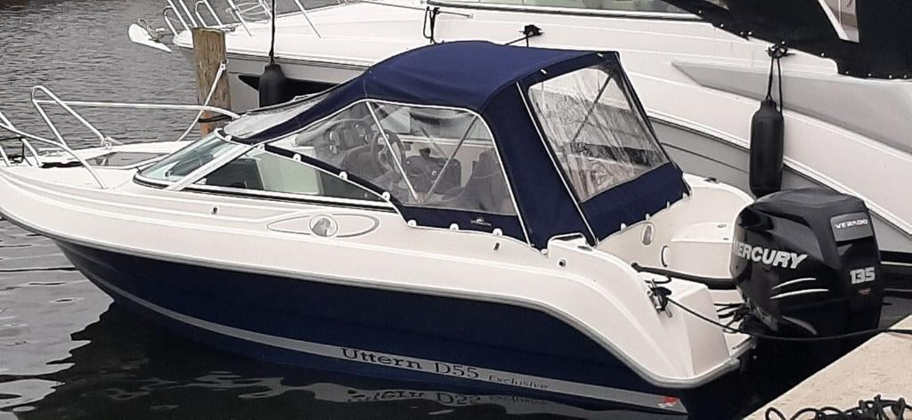 Uttern D55 Exclusive dagcruiser met 135 pk mercury outboard, Watersport en Boten, Ophalen, Gebruikt, 120 tot 200 pk, 3 tot 6 meter