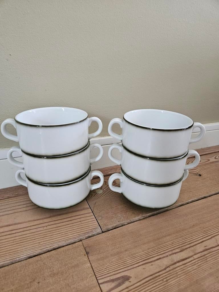 6x Mosa Holland Maastricht soepkommen, vintage, Ophalen of Verzenden