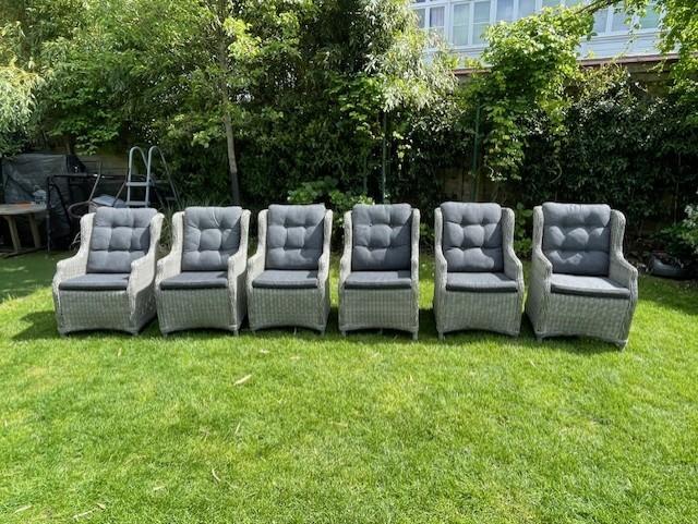 6 tuinstoelen Intenso Milano, Ophalen, Zo goed als nieuw, Wicker