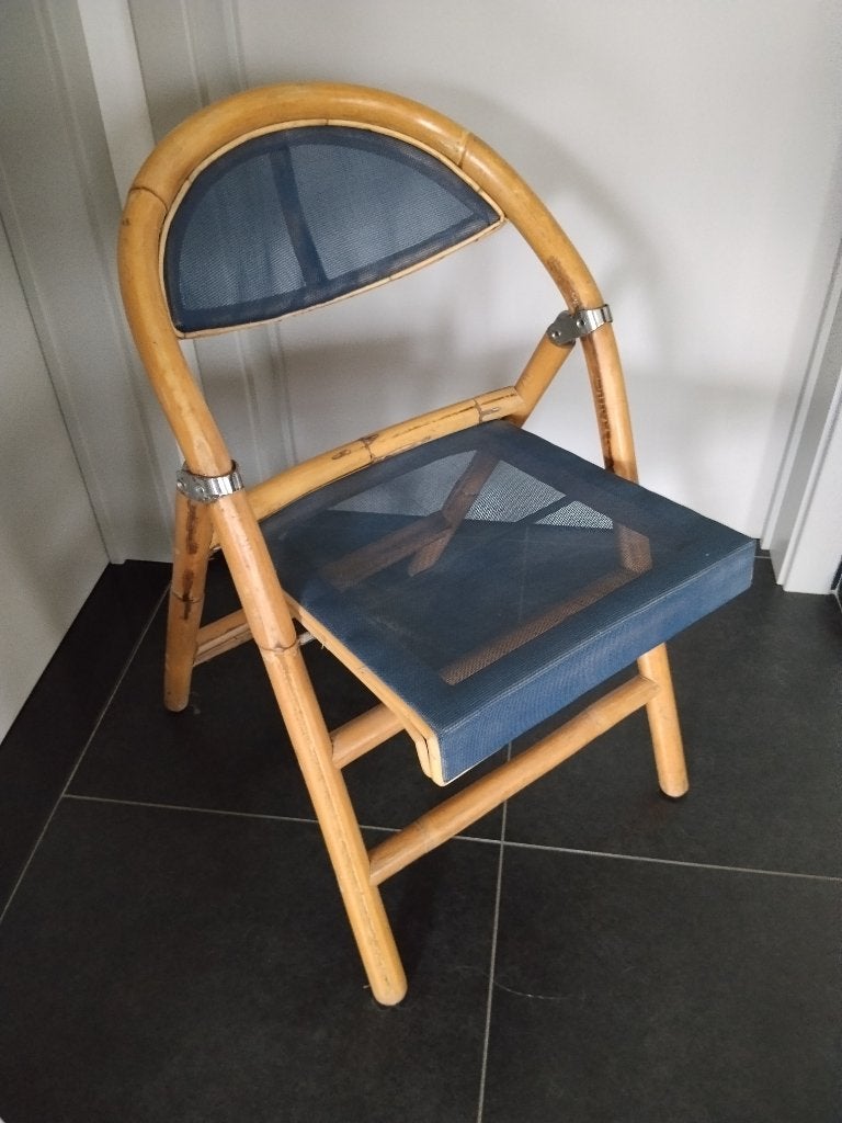 Bamboe stoel, Huis en Inrichting, Ophalen, Zo goed als nieuw, Bruin, Eén