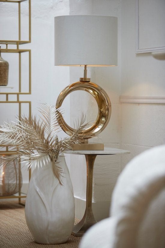 Chique lampvoet MAAN licht goud Light & Living tafellamp, Metaal, Nieuw, Goud, Light & Living