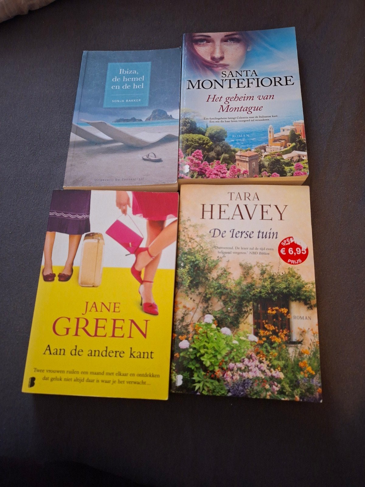 4 romans: Ibiza, Montague, Ierse tuin, Aan de andere kant, Ophalen of Verzenden, Gelezen