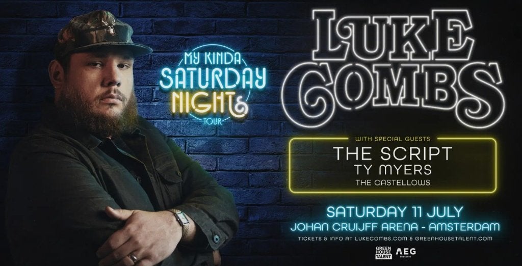 2x VAK 405 Luke Combs Johan Cruijf Arena 2026, Tickets en Kaartjes, Twee personen, Juli