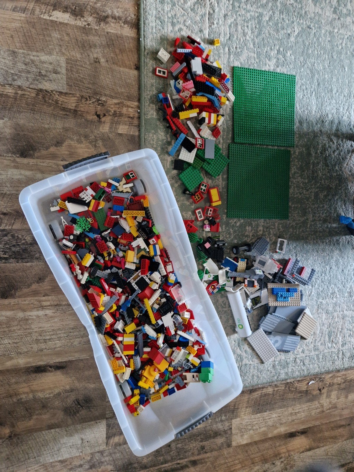 Partijtje LEGO blokken met grondplaten, Ophalen, Gebruikt, Overige merken