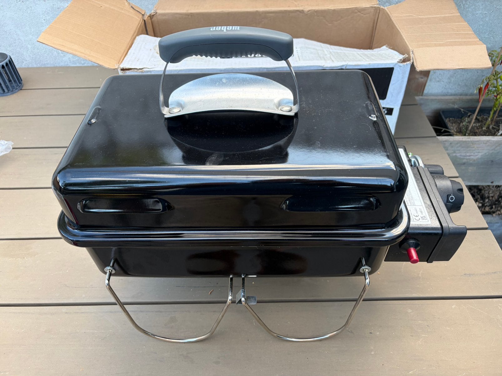 Weber go anywhere gasBBQ, bijna als nieuw, Tuin en Terras, Ophalen, Zo goed als nieuw