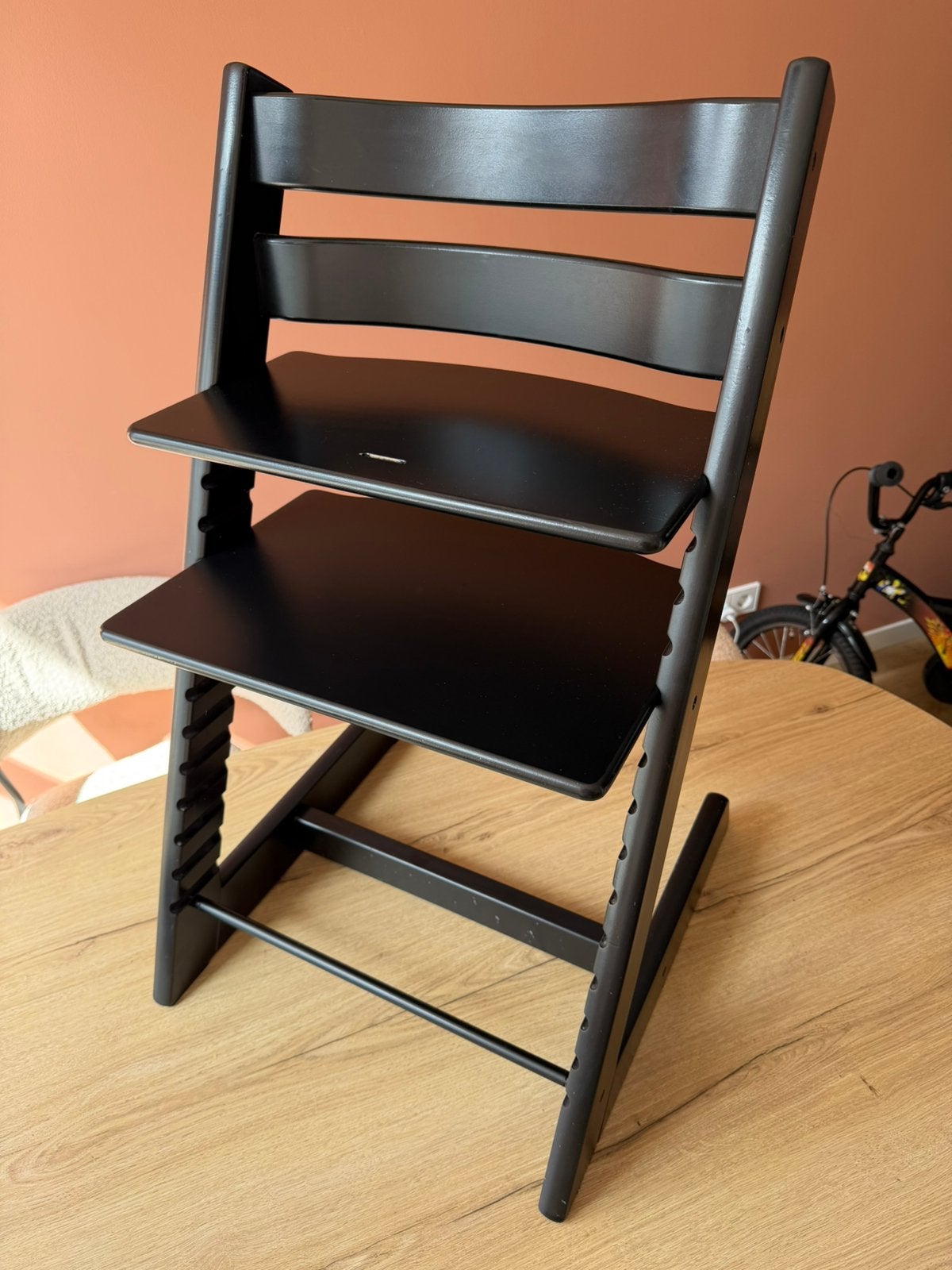 Z.g.a.n. Originele Stokke Tripp Trapp Zwart, Ophalen, Zo goed als nieuw, Meegroeistoel