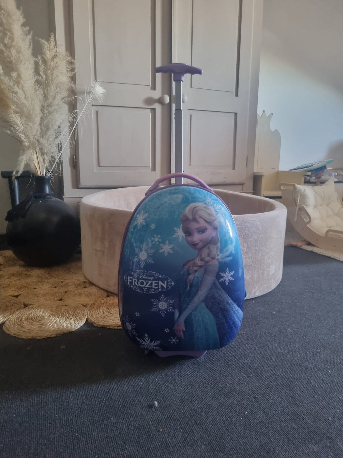 Frozen kinderkoffer met uitschuifbare handgreep en wieltjes, Sieraden, Tassen en Uiterlijk, Koffers, Ophalen, Hard kunststof, Nieuw