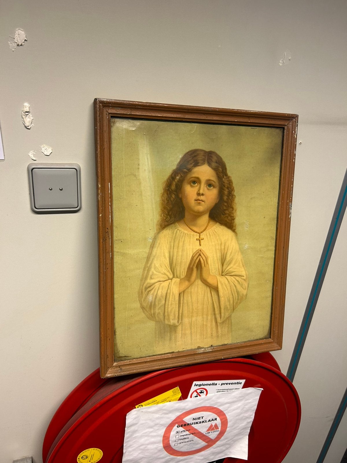 Vintage religieuze Wandprent/schilderij jaren 30, Antiek en Kunst, Ophalen