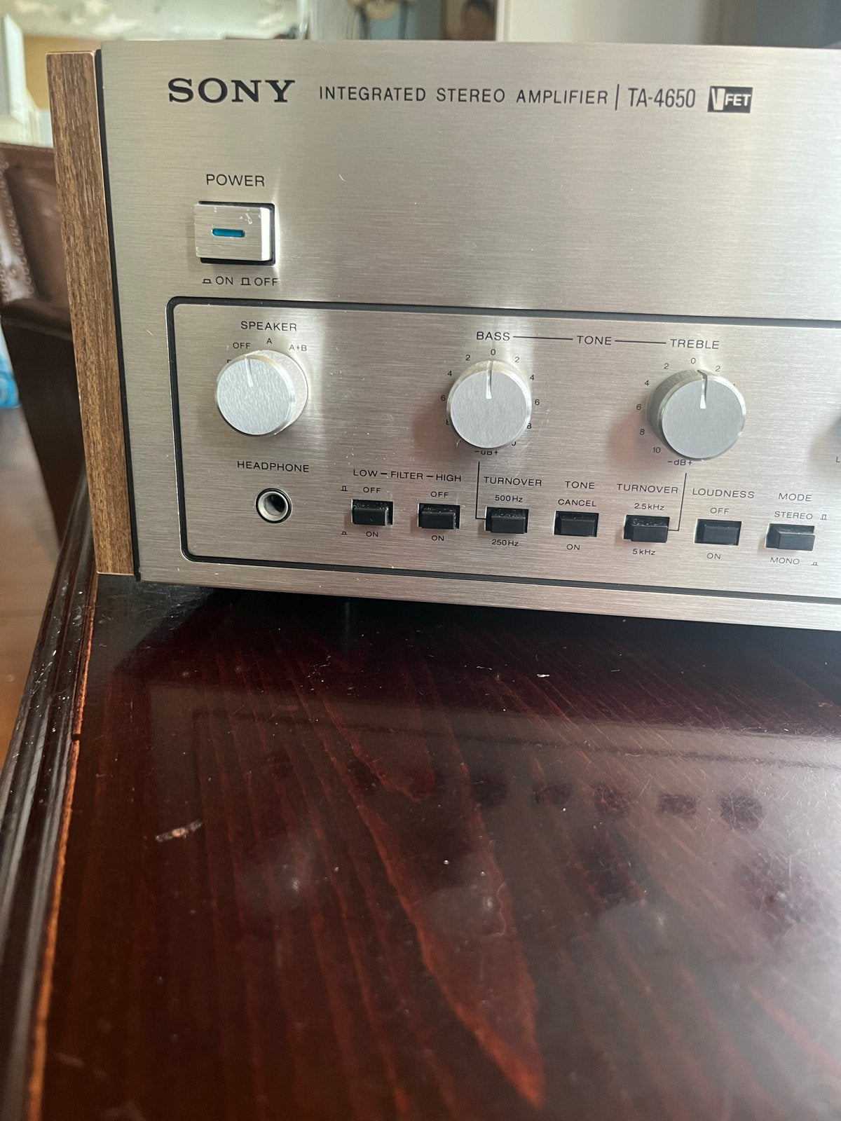 Sony TA-4650 V-FET in zeer goede staat, Ophalen of Verzenden, Zo goed als nieuw, 60 tot 120 watt, Sony