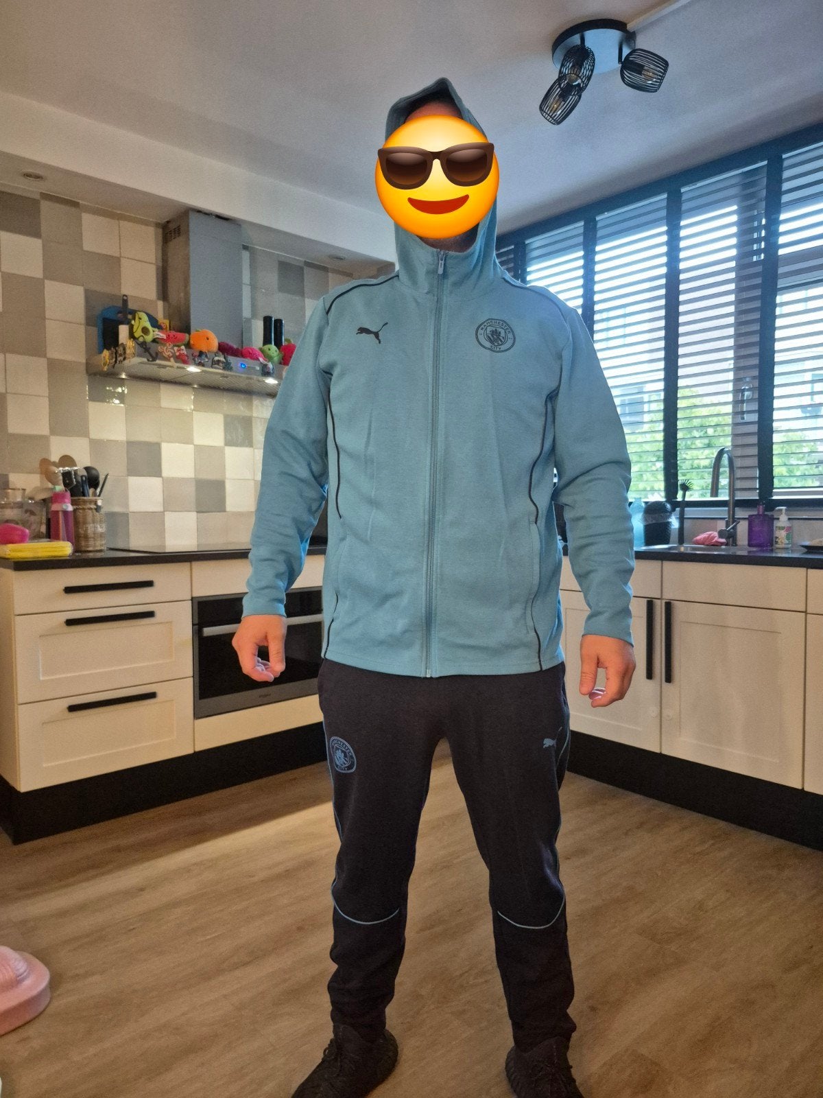 Puma Manchester City trainingspak – XL/L, Puma, Blauw, Ophalen of Verzenden, Zo goed als nieuw