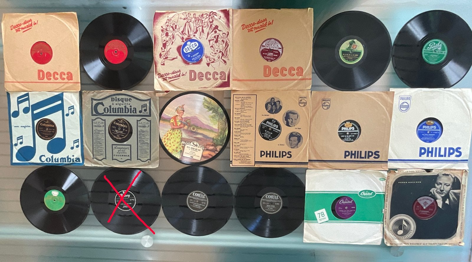 78 toeren platen met orginele hoesjes, Ophalen of Verzenden