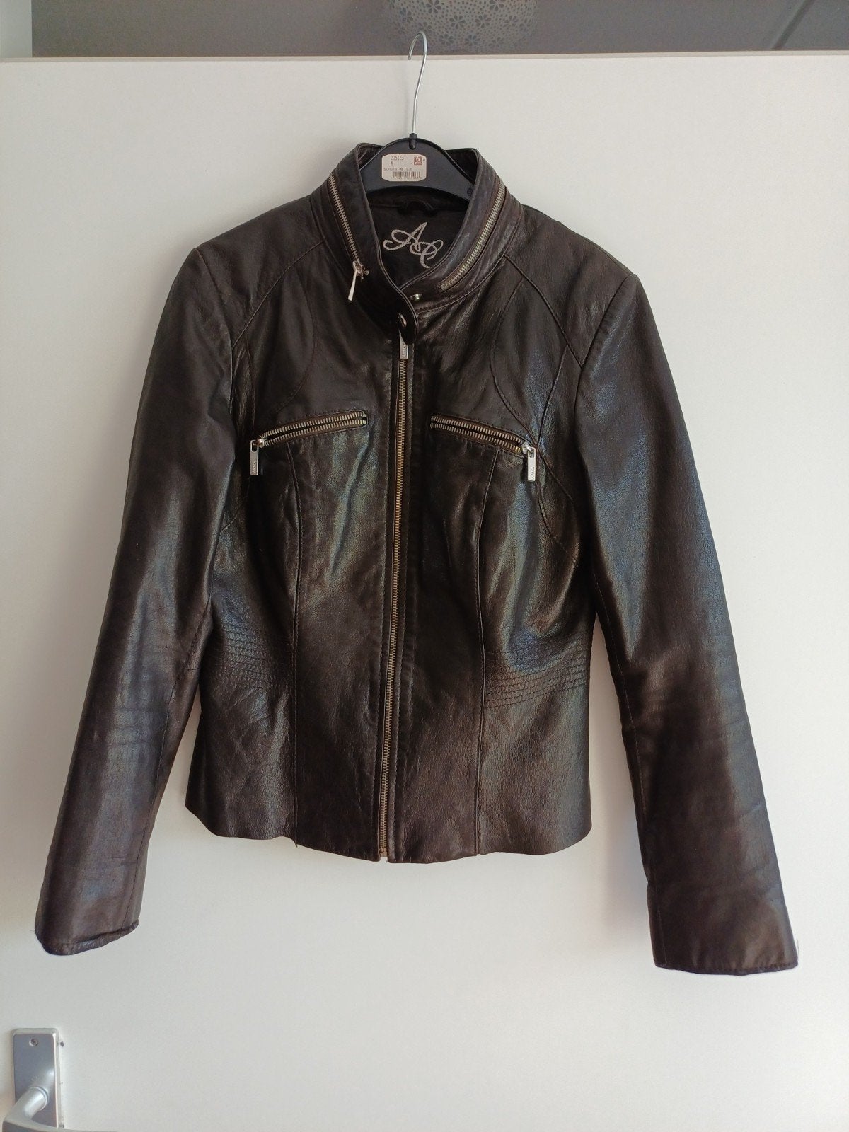 Leren jasje Arma, maat 38, Maat 38/40 (M), Bruin, Ophalen of Verzenden, A
