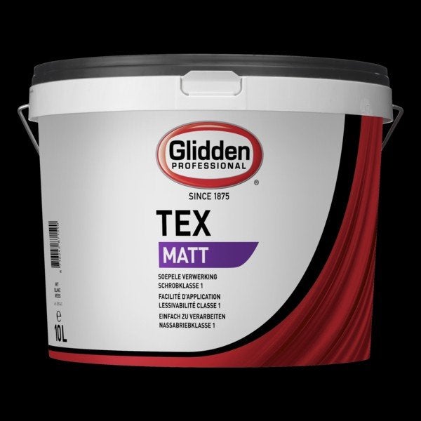 Glidden Professional TEX MATT Muurverf 10L zuiver wit, Ophalen of Verzenden, Nieuw, Overige typen