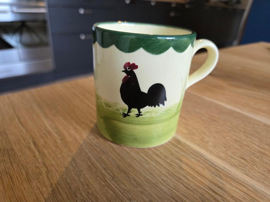 Kip en haan servies mok, Huis en Inrichting, Keuken | Servies, Ophalen of Verzenden, Aardewerk, Overige stijlen, Kop(pen) en/of Schotel(s)