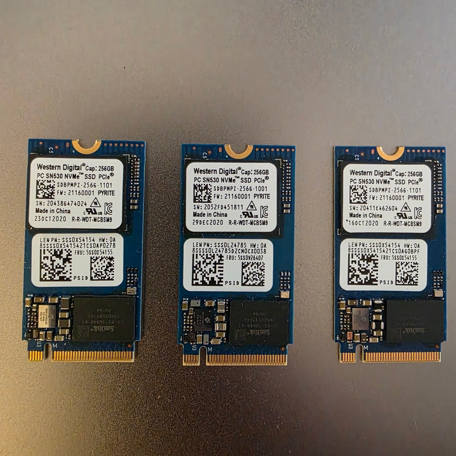 Partij x3 Snelle 256GB M.2 2230 SSD (Western Digital), Computers en Software, Harde schijven, Intern, 256GB, SSD, Ophalen of Verzenden