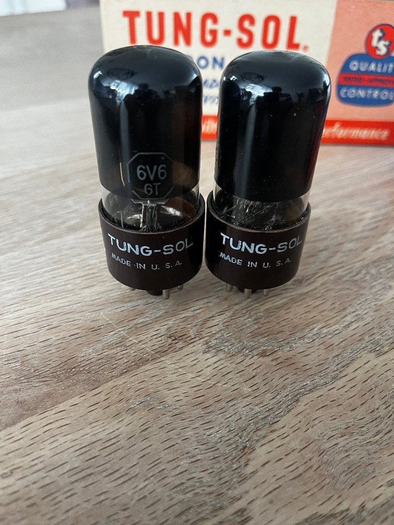 6V6 Tung-sol matched pair nos, Ophalen of Verzenden, Buis of Buizen