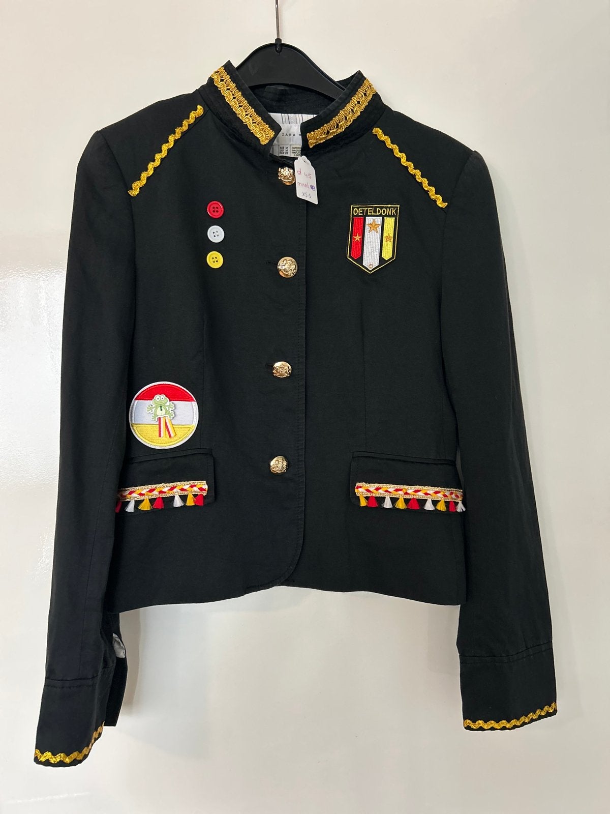 Oeteldonk dames jasje - Maat XS/S, Ophalen of Verzenden, Zo goed als nieuw, Maat 34 (XS) of kleiner, Carnaval
