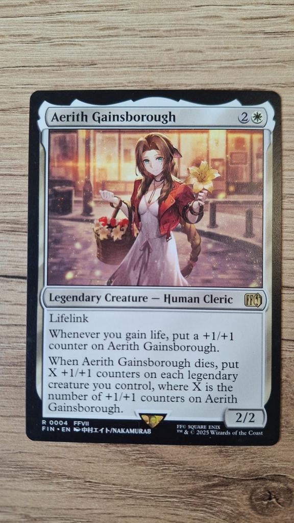 Aerith Gainsborough - Magic: The Gathering Kaart, Ophalen of Verzenden, Zo goed als nieuw, Losse kaart