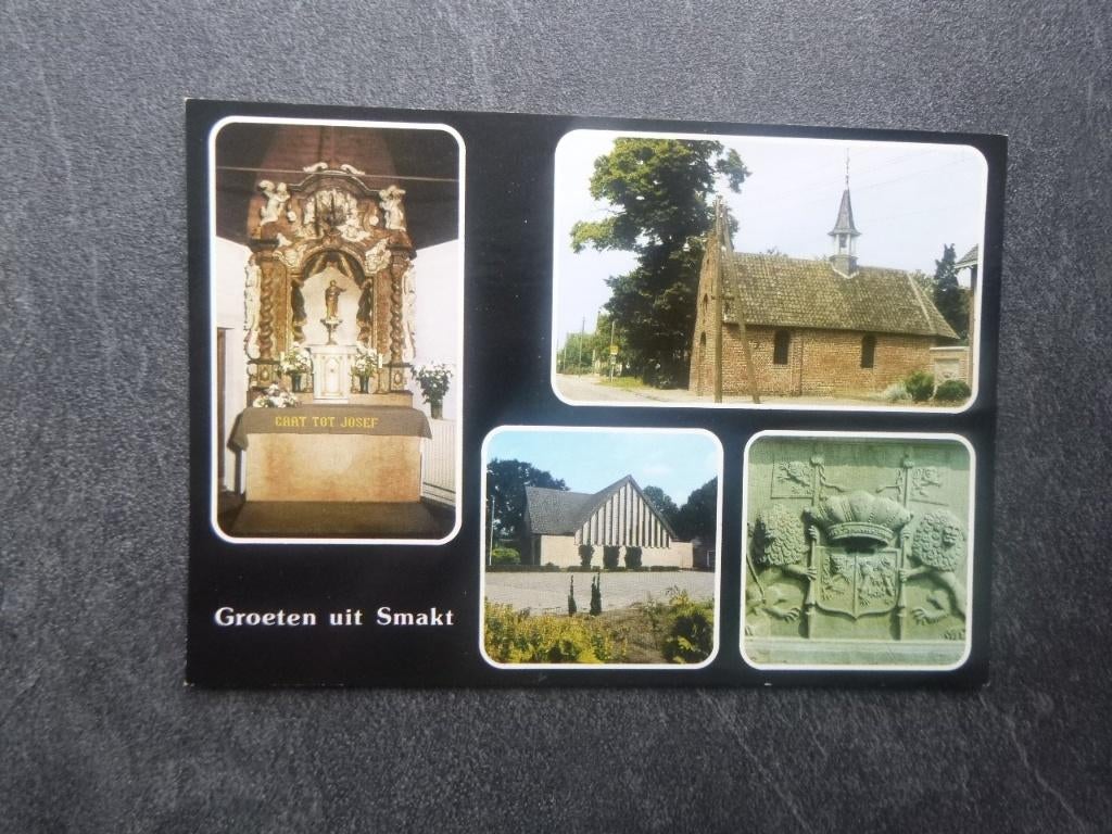 Smakt, groeten uit, kerk/interieur 1984, Verzenden, 1980 tot heden, Gelopen, Noord-Brabant