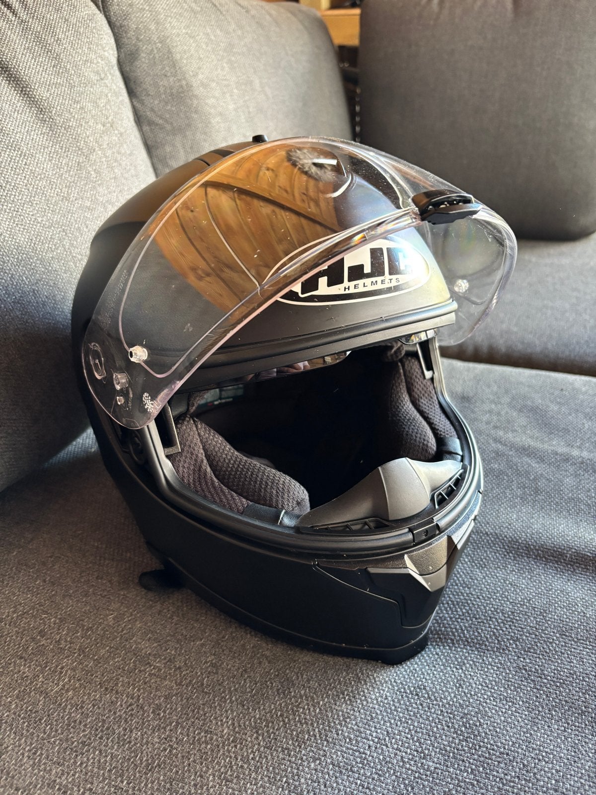 HJC motorhelm maat S - Mat zwart, HJC, Ophalen of Verzenden, Integraalhelm, S
