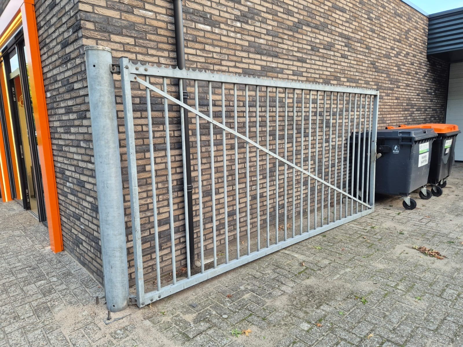 dubbele draaipoort 8x2 meter vz, Tuin en Terras, Tuinhekken en Hekwerk, Ophalen, IJzer