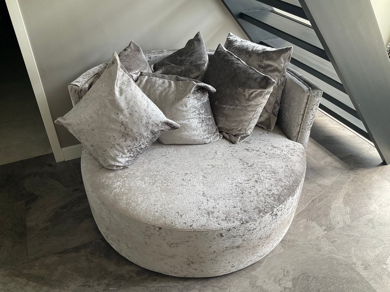 Luxe loveseat fauteuil met kussens - Zo goed als nieuw, Ophalen, 75 tot 100 cm, Zo goed als nieuw, 100 tot 125 cm