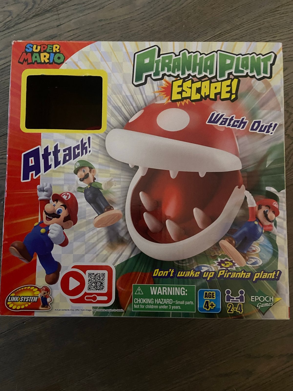 Super Mario Piranha Plant Escape! Bordspel, Drie of vier spelers, Ophalen of Verzenden, Zo goed als nieuw