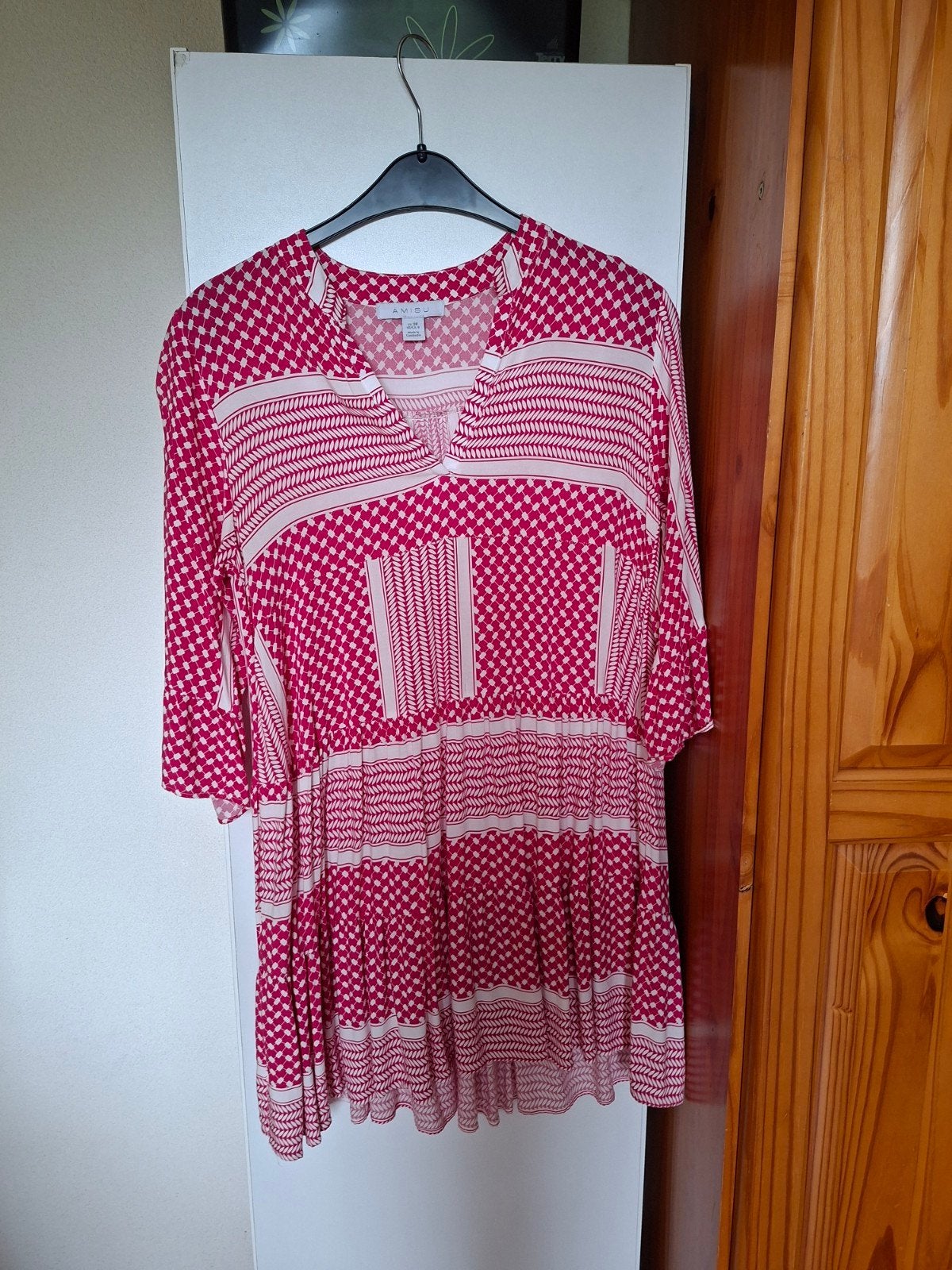 Ibiza jurkje roze/wit maat 38, Maat 38/40 (M), Meerkleurig, Ophalen of Verzenden, Zo goed als nieuw
