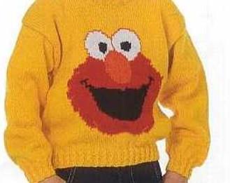 Elmo - Sesamstraat - trui breipatroon, Hobby en Vrije tijd, Breien en Haken, Ophalen of Verzenden, Nieuw, Breien, Patroon of Boek