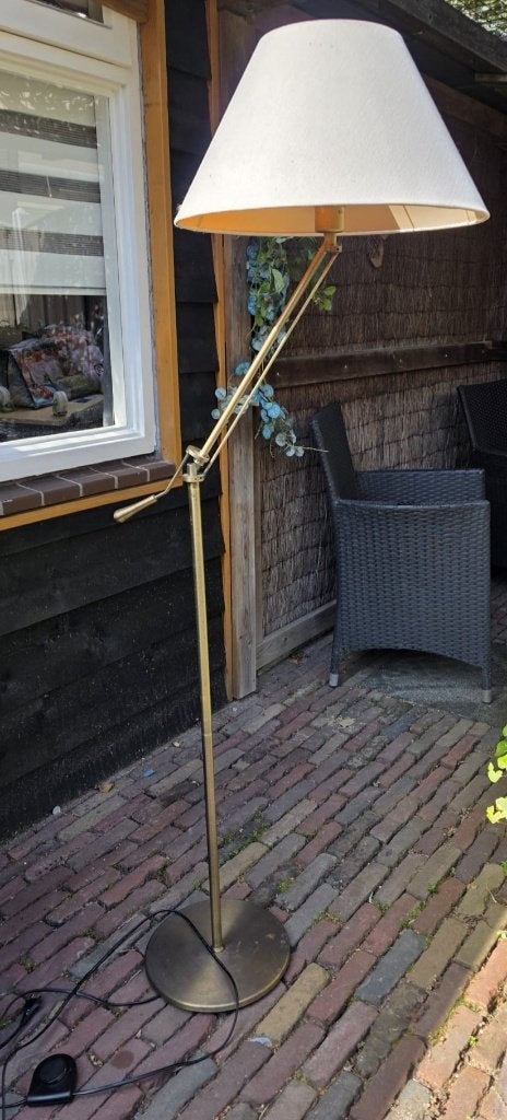vloerlamp / staande lamp brons kleur, Ophalen, Textiel, 150 tot 200 cm