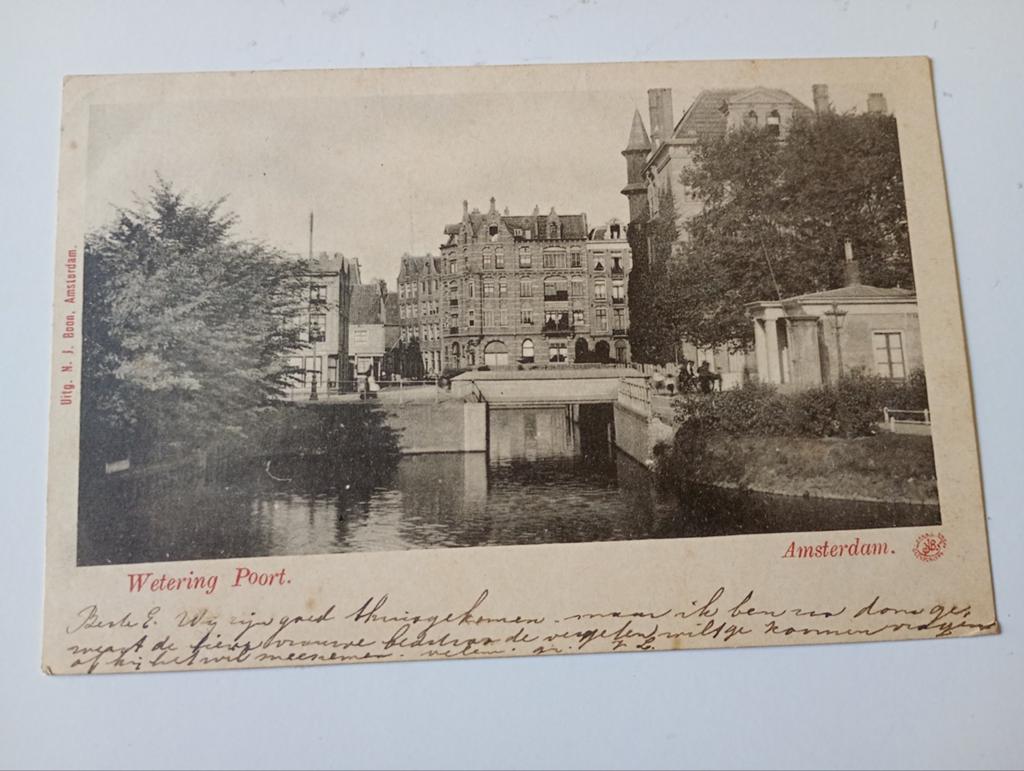 Amsterdam Weteringschans Weteringpoort 1901, Ophalen of Verzenden, Voor 1920, Gelopen, Noord-Holland