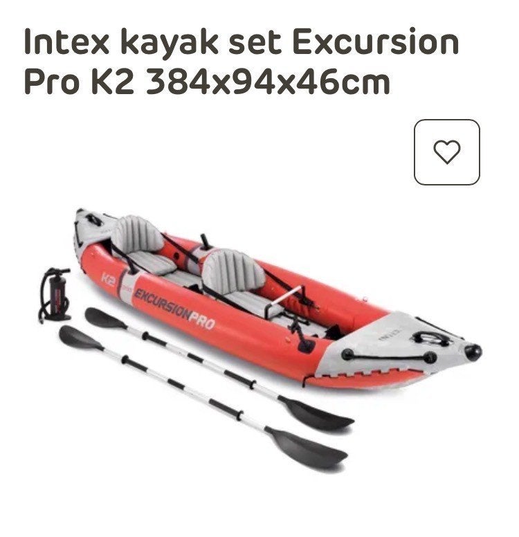 Te koop:Vrijwel nieuwe, opblaasbare Kayak Excursion Pro 2K, Ophalen, Opblaasbaar, Overige typen, Twee personen