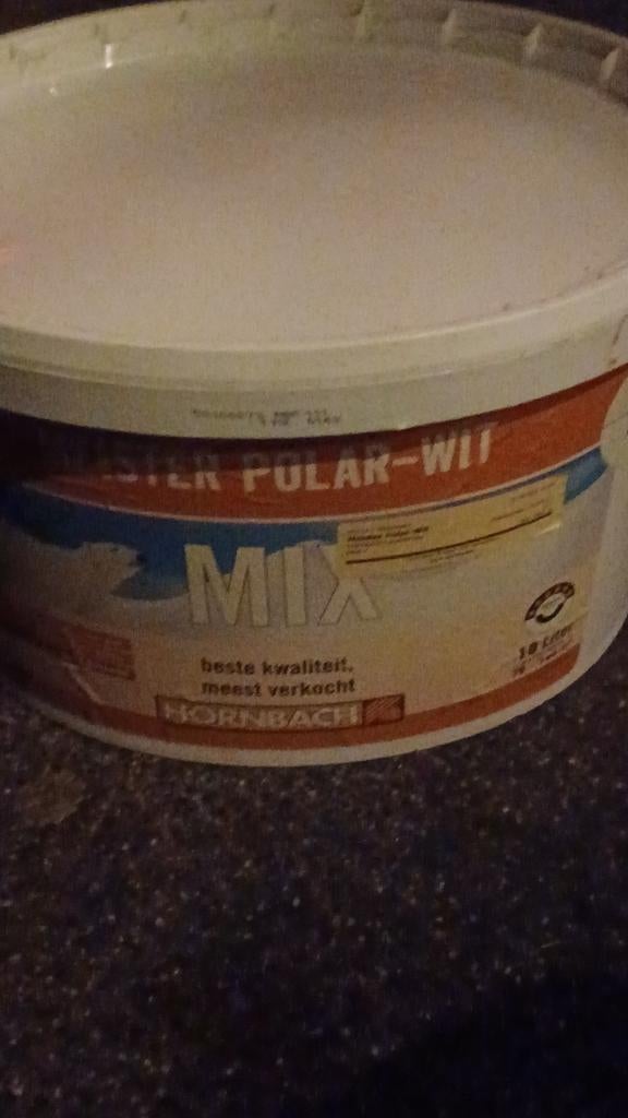Hornbach Mix Polar-Wit Muurverf 10 Liter, 5 tot 10 liter, Wit, Nieuw, Ophalen of Verzenden