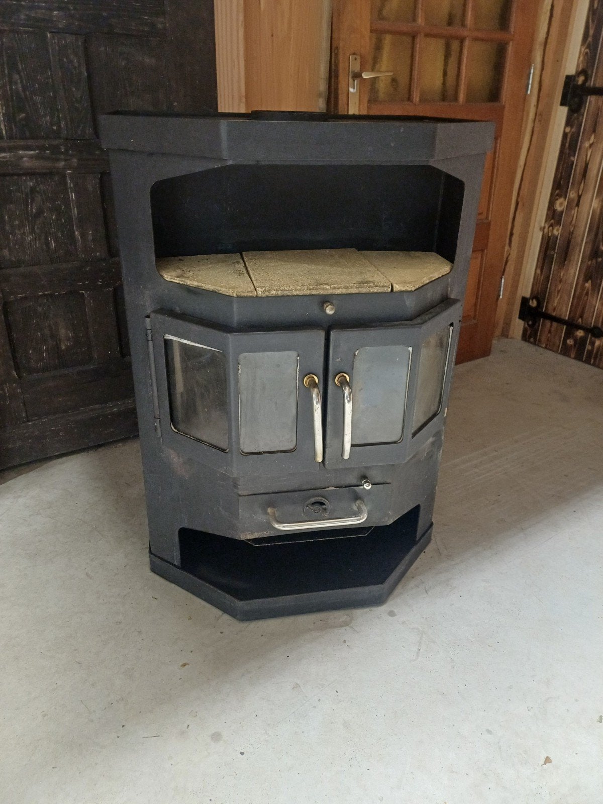 Degelijke houtkachel voor huis, overkapping of mancave, Ophalen, Gebruikt, Houtkachel, Vrijstaand